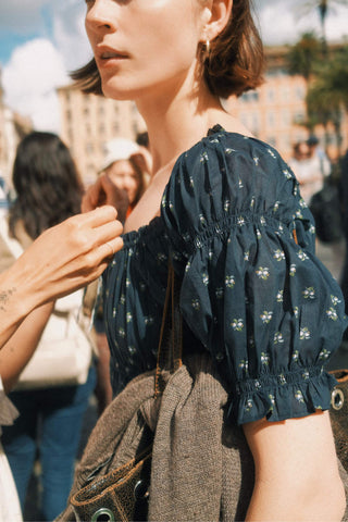 The Coralia Dress | Blueberry Dot